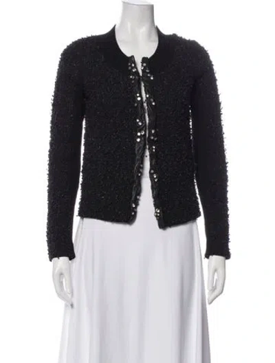 Pre-owned Valentino Scoop Neck Sweater In Black