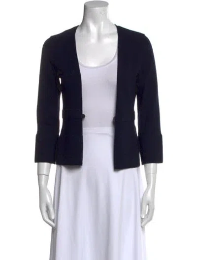 Pre-owned Valentino Scoop Neck Sweater In Blue