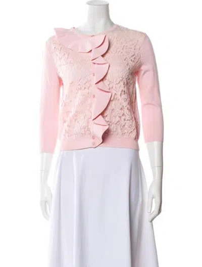 Pre-owned Valentino Scoop Neck Sweater In Pink
