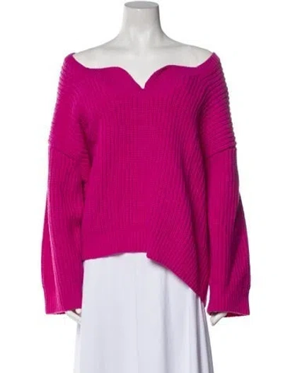 Pre-owned Valentino Scoop Neck Sweater W/ Tags In Pink