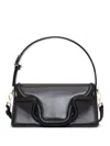 Valentino Sculpture Leather Shoulder Bag In Black