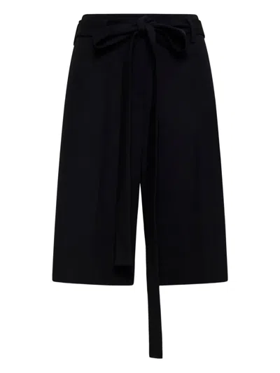 Valentino Self-tie Sash Wool Shorts
