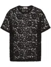 Valentino Lace T-shirt In Black