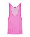 Valentino Semi-sheer Silk Chiffon Tank Top In Pink