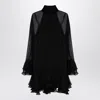 Valentino Semi-sheer Ruffled Mini Dress