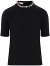 Valentino Gem-embellished Sweater In Black