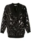 Valentino Sequin-embellished V-neck Jumper