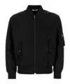 Valentino Sequin-embellished Zip-up Bomber Jacket In Black