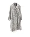 Valentino Sequin Long-sleeved Coat In Gray