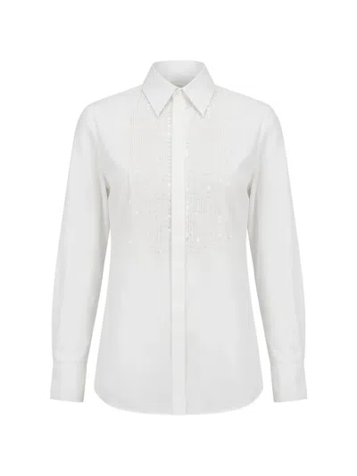 Valentino Sequin Shirt In White