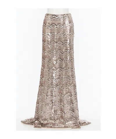 Valentino Sequin Skirt In Gold