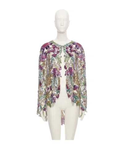 Valentino Sequined Jacket In Purple