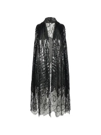 Valentino Sequin-embellished Lace Scarf In Multi