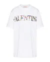 Valentino Sequin-embellished Embroidered Cotton-jersey T-shirt In White