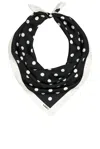 Valentino Seta Stampa Scarf In Black