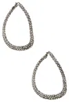 Valentino Shadowshine Earrings In Silver