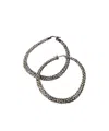 Valentino Shadowshine Metal Earrings In Black