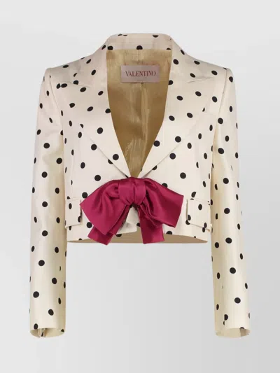VALENTINO SHANTUNG POLKA-DOT PRINT JACKET