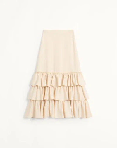 Valentino Shantung Skirt Woman Ivory 48