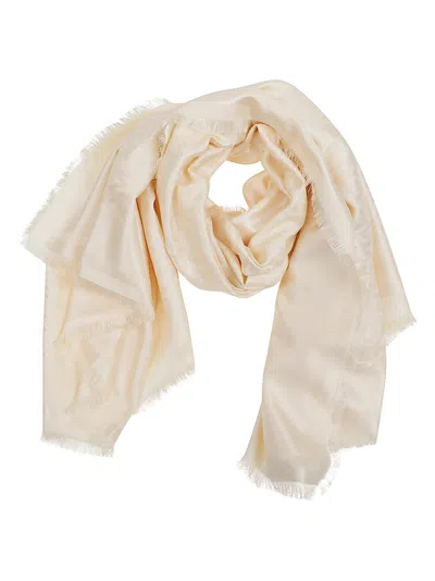 Valentino Shawl Toute La V In Neutral