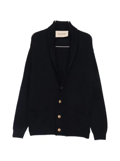 Valentino Shawl-collar Cardigan In Black
