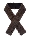 Valentino Shearling Scarf In Grey