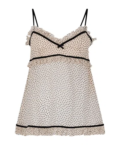 Valentino Sheer Camisole Top In White