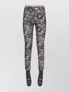 Valentino Sheer Lace Pattern Hosiery With Elastic Waistband