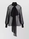 Valentino Georgette Shirt With Maxi Lavall