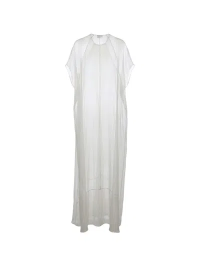 Valentino Sheer Silk-organza Maxi Dress In White