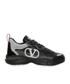 Valentino Shegoes Logo Casual Sneakers In Black