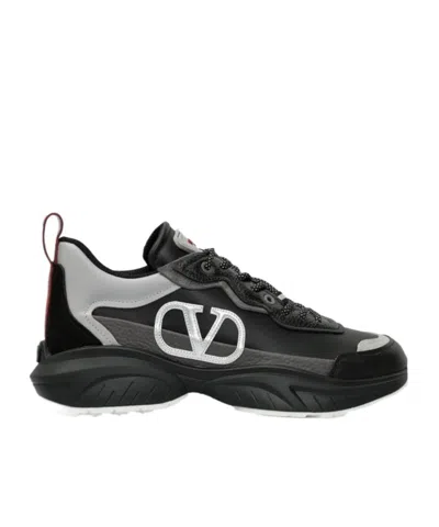 Valentino Garavani Shegoes Logo Casual Sneakers In Black