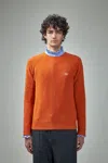 Valentino Wool Crewneck Jumper In Yellow & Orange