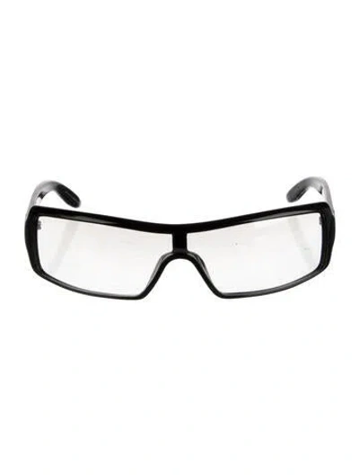 Pre-owned Valentino Garavani Shield Eyeglasses In Black