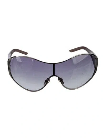 Pre-owned Valentino Shield Gradient Sunglasses In Neutral
