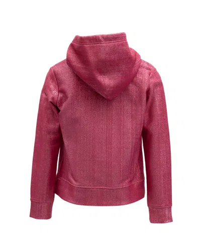 Valentino Garavani Shimmer Knit Hoodie In Pink