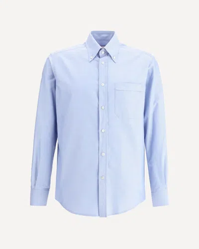 Valentino Regular Fit Pocket Shirt In Blue