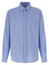 Valentino Camicia Maniche Lunghe Celeste In Blue