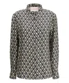 Valentino Toute La V Twill Shirt In Black