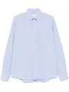 Valentino Camicia Maniche Lunghe Vlogo Signature Shirts Light Blue In Blue