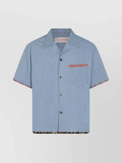 VALENTINO SHIRT CASUAL FLORAL TRIM