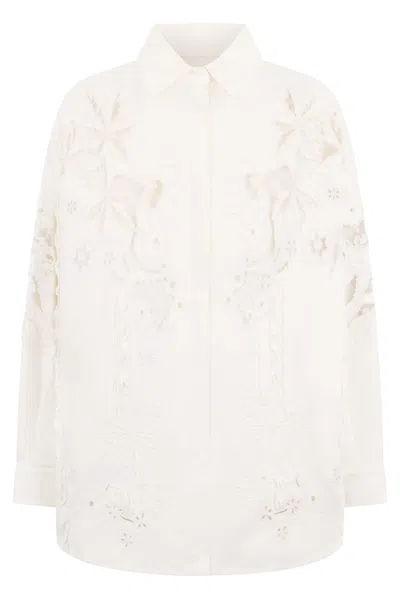 Valentino Shirt In Cotton In White