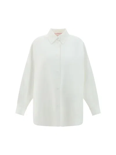 Valentino Garavani White Cotton Blend Oversize Shirt