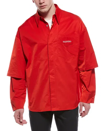 Valentino Shirt Jacket In Red