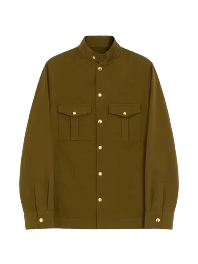 Valentino Shirt Jacket In Canneté Cotton With Vlogo Embroidery In Multi