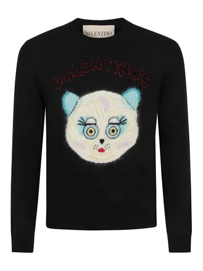 Valentino Shirt Le Chat De La Maison In Black