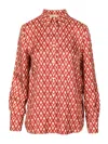 Valentino Shirt | Pattern | Twill Toute La V Shirts Rose In Red