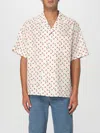 Valentino Cotton Poplin Bowling Shirt With Cherryfic Print In White