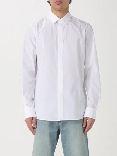 Valentino White Spread-collar Cotton-poplin Shirt