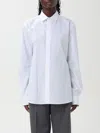 Valentino Garavani Men Shirt With Rockstud Untitled Studs In Weiss